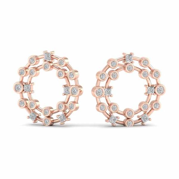 Factory Direct Sale 925 Sterling Silver Lab Grown Diamond Earrings Hot Selling 14K Rose Gold Wedding Fine Jewelry