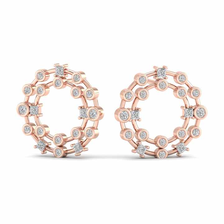 Factory Direct Sale 925 Sterling Silver Lab Grown Diamond Earrings Hot Selling 14K Rose Gold Wedding Fine Jewelry
