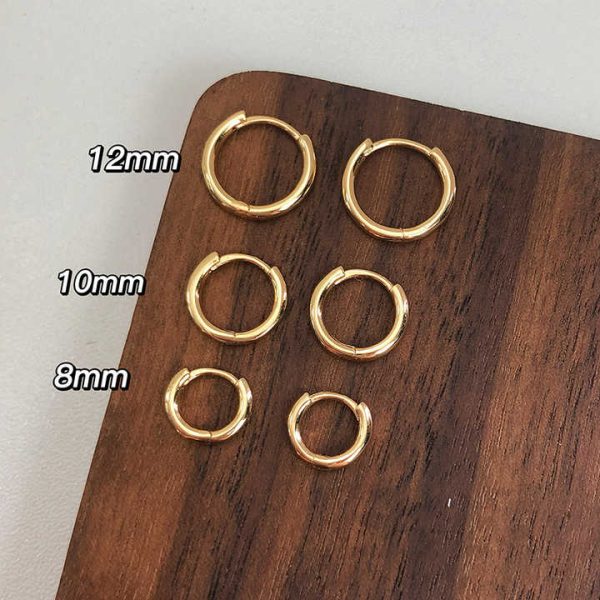 Fashion Jewelry Earrings Fine Jewelry Simple Circular 999 Sterling Silver Hoop Earrings Women