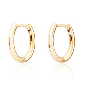 925 Sterling Silver Huggie Hoop Earrings with Zircon | Minimalist Small Thin Hoops for Women