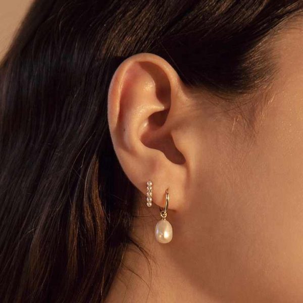 Simple Design Aretes Thin Plain Small Huggie Hoop Earrings 925