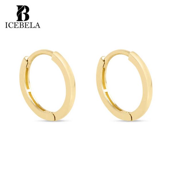 Wholesale 925 Sterling Silver Fine Jewelry Custom Gold Plated Luxury Chic Exquisite Tiny Stud Hoop Earrings Set for Women
