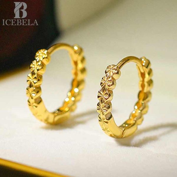 Wholesale Fashion Minimalist Trendy Fine Jewelry Vintage Luxury 925 Sterling Silver Geometric Hoop Earrings for Girls Women