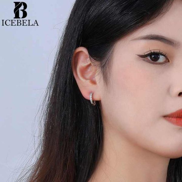 Wholesale Fashion Minimalist Trendy Fine Jewelry Vintage Luxury 925 Sterling Silver Geometric Hoop Earrings for Girls Women
