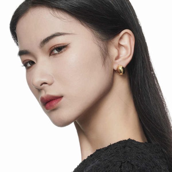 2024 New Europe and America Fine Silver Earrings Jewelry for Women 925 Sterling Silver Heavy Smooth Spherical Hoop Earring Women