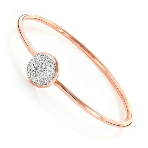 Hip Hop Iced out Bracelet 14K Solid Gold Rose Gold VVS Moissanite Diamond Unisex Bracelet with Customized Design