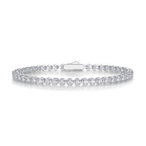 925 Sterling Silver Moissanite Diamond Bracelet & Bangle for Men & Women