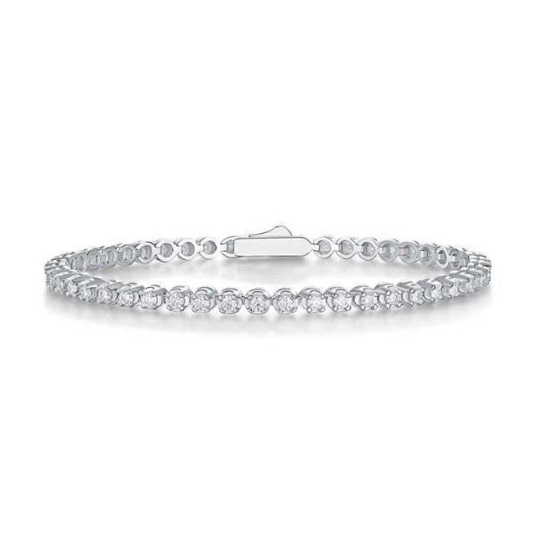 925 Sterling Silver Moissanite Diamond Bracelet & Bangle for Men & Women