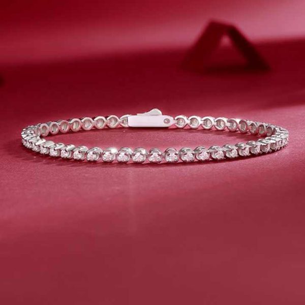 925 Sterling Silver Moissanite Diamond Bracelet & Bangle for Men & Women