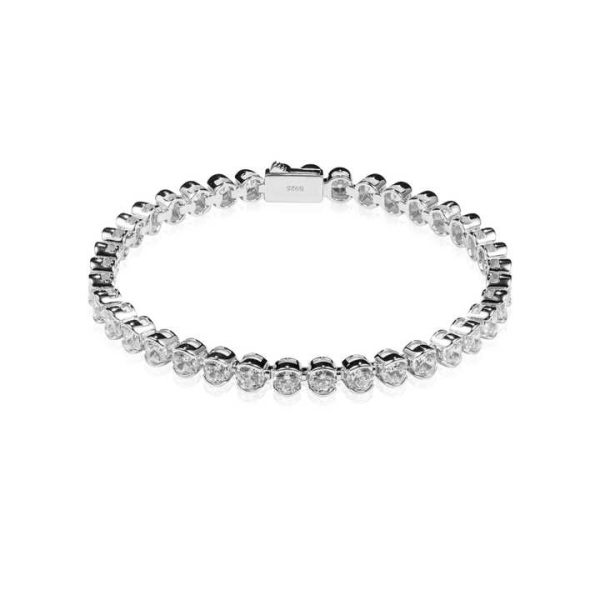 Personality Fashion Jewelry Fine Moissanite Tennis Bracelet 925 Sterling Silver Bracelets for Women