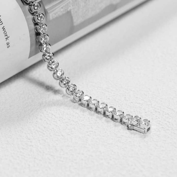 Personality Fashion Jewelry Fine Moissanite Tennis Bracelet 925 Sterling Silver Bracelets for Women
