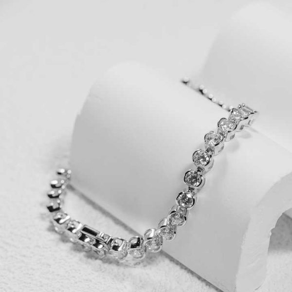 Personality Fashion Jewelry Fine Moissanite Tennis Bracelet 925 Sterling Silver Bracelets for Women