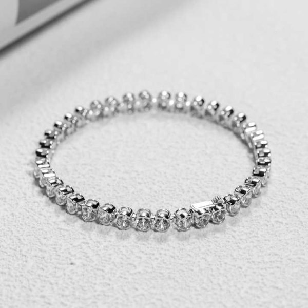 Personality Fashion Jewelry Fine Moissanite Tennis Bracelet 925 Sterling Silver Bracelets for Women
