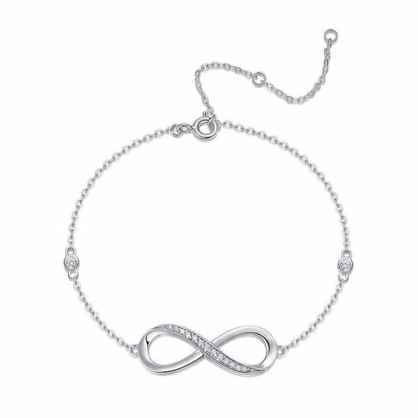 Moissanite Infinity Bracelet S925 Sterling Silver Fine Jewelry Wholesale for Women