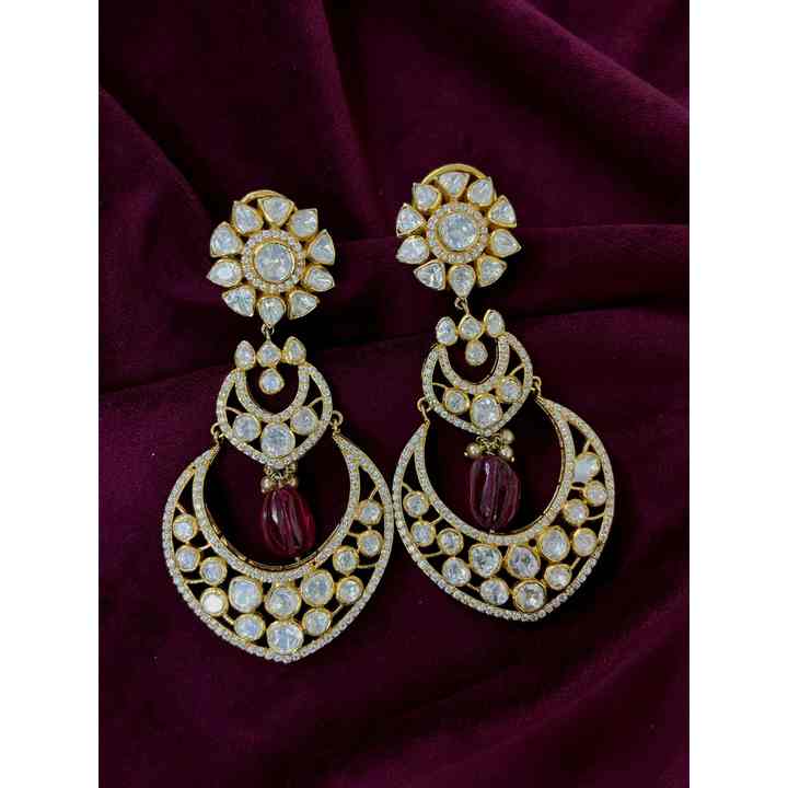 Silver 92.5 Moissanite Earring