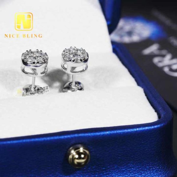 Cheap Moissanite Stud Earrings Lowest Price Classic Design Small Wholesale Fashion Screw Back Earrings 925 Gold Plated Earring
