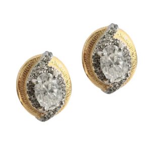 8 Adodo Factory Wholesale Fine Jewelry 925 Sterling Silver Plated K Gold 1Carat Oval Moissanite Stud Earrings for Women