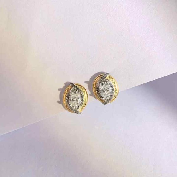 8 Adodo Factory Wholesale Fine Jewelry 925 Sterling Silver Plated K Gold 1Carat Oval Moissanite Stud Earrings for Women