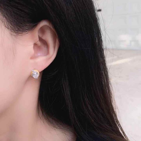 8 Adodo Factory Wholesale Fine Jewelry 925 Sterling Silver Plated K Gold 1Carat Oval Moissanite Stud Earrings for Women
