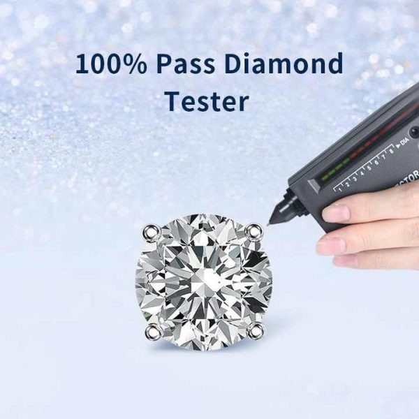 Ins Hot Sells Micro Insert Flower Fashion Diamond Moissanite Silver 925 Earrings Luxury Women Moissanite Earrings