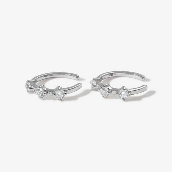 Best Sell 925 Sterling Silver Shiny Gemstone Cuff 14k Moissanite Earrings