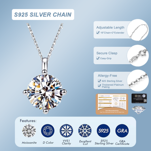 Moissanite Diamond in Engagemoment Pendants Necklace Slide Is It D Jewlery & Moissanite Diamond