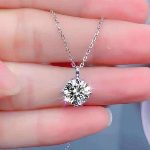 Moissanite Diamond in Engagemoment Pendants Necklace Slide Is It D Jewlery & Moissanite Diamond
