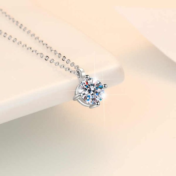 Moissanite Diamond in Engagemoment Pendants Necklace Slide Is It D Jewlery & Moissanite Diamond