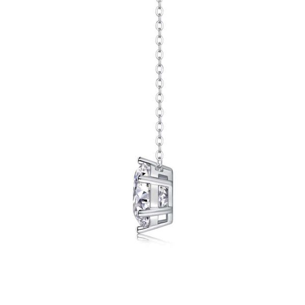 Women's 3CT 1.0CT 14K White Gold Lab Grown Diamond Moissanite Necklace with GRA Certificate Religious Style Jewelry