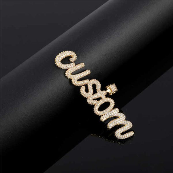 De New Arrival Hip Hop S925 Custom Iced Out Letter Pendant Personalized VVS1 D Color Moissanite Custom Name Necklace for Men
