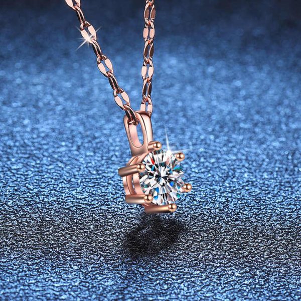 S925 Sterling Silver Pendant Women Simple Round Bag Moissanite Necklace Women Wholesale