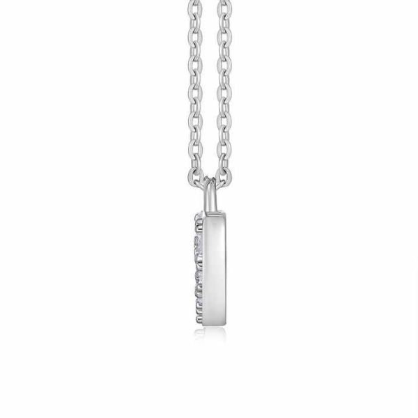 18K Gold Plated 0.7CTW Moissanite Pendant Necklace Heart Lock Shape Pave Setting Romantic 925 Sterling Silver Gift for Women