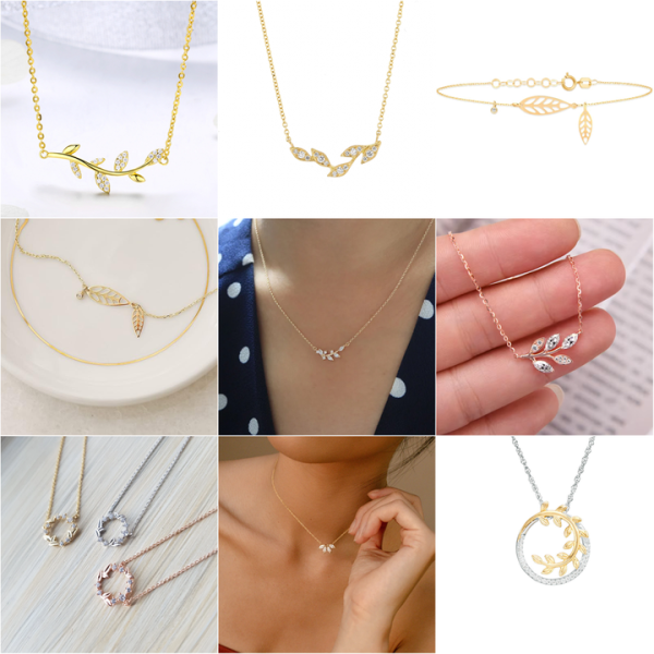 Custom Vvs Iced Out Diamond Moissanite Leaf Shape Pendant Necklace 18K Yellow Gold Plating 925 Silver Fine Jewelry for Women
