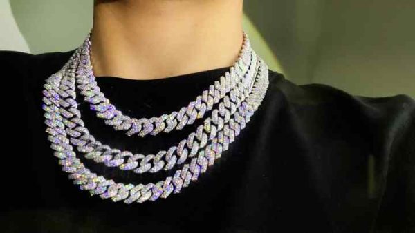 925 Sterling Silver Cuban Link Chain Necklace 6MM-15MM Moissanite Iced Out Hip Hop Jewelry Ready to Ship