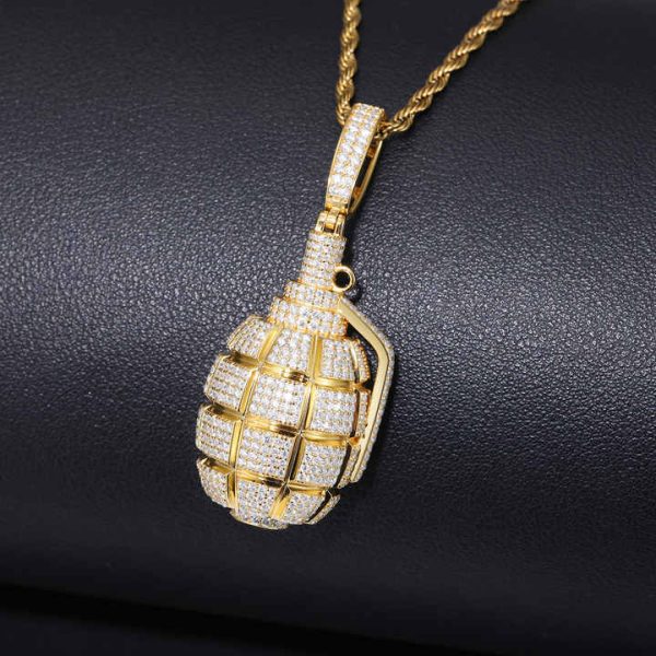 Lab Grown Moissanite Pendant 925 Silver 18K Gold Finish Jewelry Gift for Her Men and Women