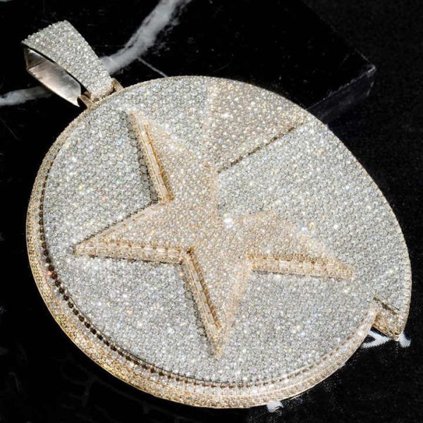 Hiphop Pendant Custom Moissanite Chain 925 Sterling Silver Pass Diamond Tester Moissanite Pendant