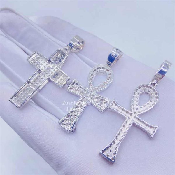 Iced Out Ready to Ship in Stock 925 Sterling Silver Moissanite Diamond Pendant Charm