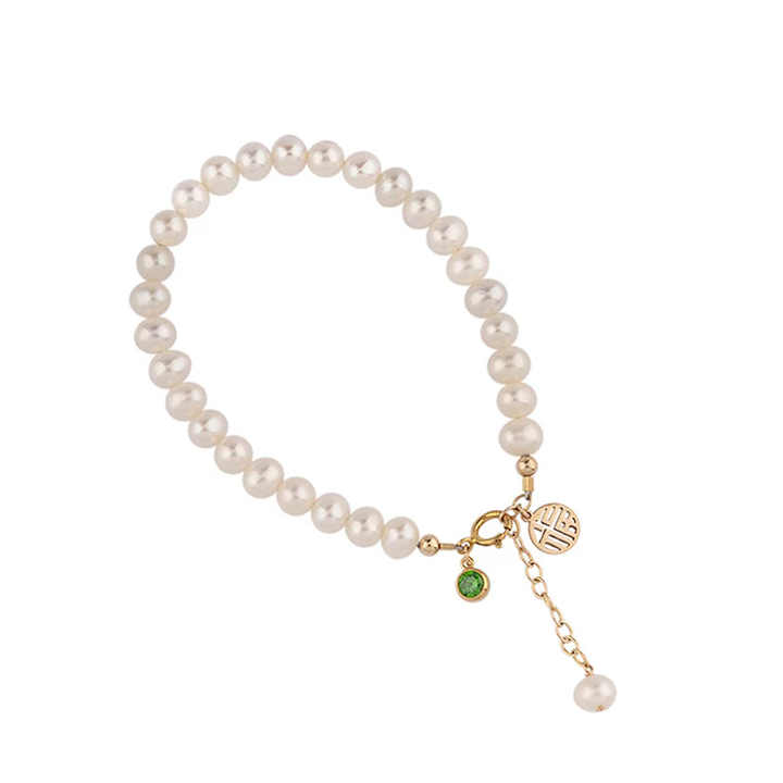 925 Silver Natural Freshwater Pearl Bracelet With Retro Style and High-quality Pearl Bracelet for Women