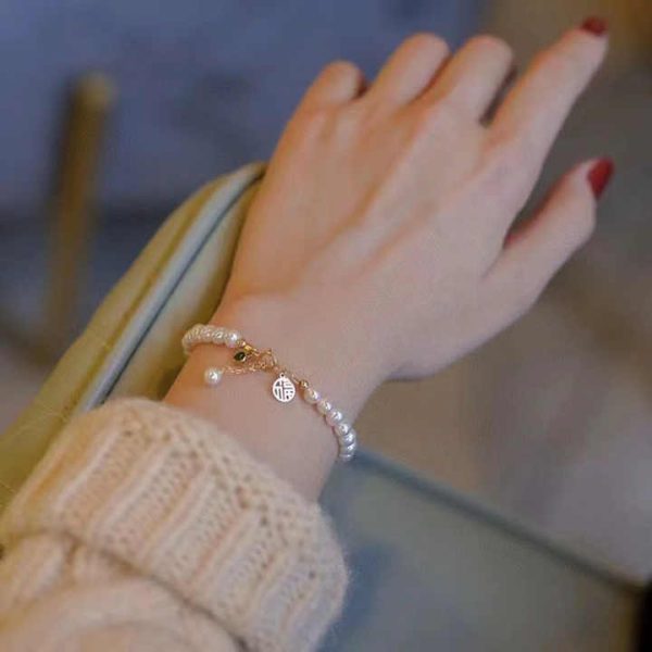 925 Silver Natural Freshwater Pearl Bracelet With Retro Style and High-quality Pearl Bracelet for Women