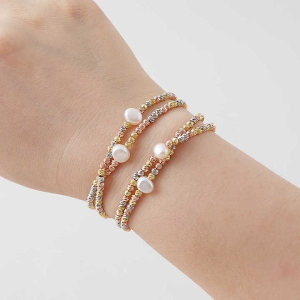 Hot Selling Elastic Bracelet Set for Cross-border Jewelry in Europe and America, Bohemian Layered Pearl Chain