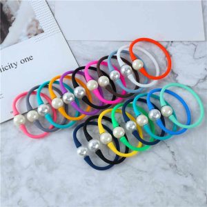 Customizable Silicone Cuff Bracelet with Freshwater Pearls in Silver Gold Rose Gold Fashion Jewelry for Women Men
