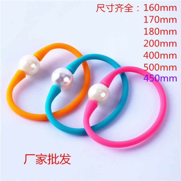 Hotsale Europe and America Fashion DIY Jewelry Fresh Water Pearl Bracelets Custom Muti Rainbow Color Silicon Bracelet