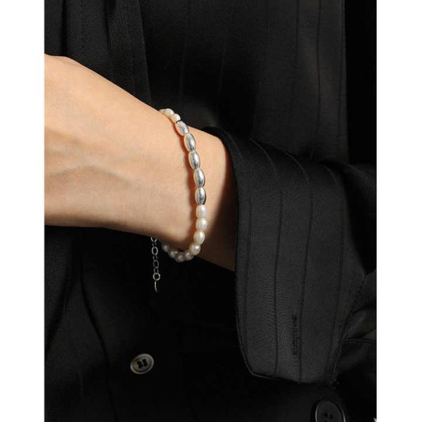 Factory Wholesale Summer Jewelry Bracelet 925 Sterling Silver Freshwater Pearl Splicing Beaded Bracelet Women Fine Jewelry