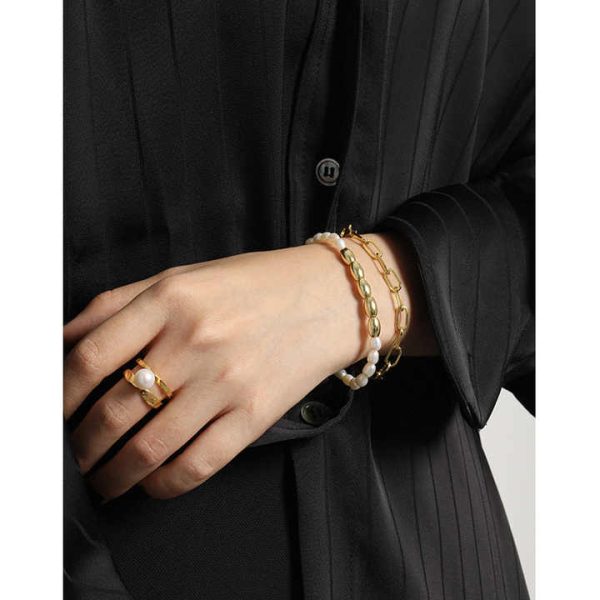 Factory Wholesale Summer Jewelry Bracelet 925 Sterling Silver Freshwater Pearl Splicing Beaded Bracelet Women Fine Jewelry