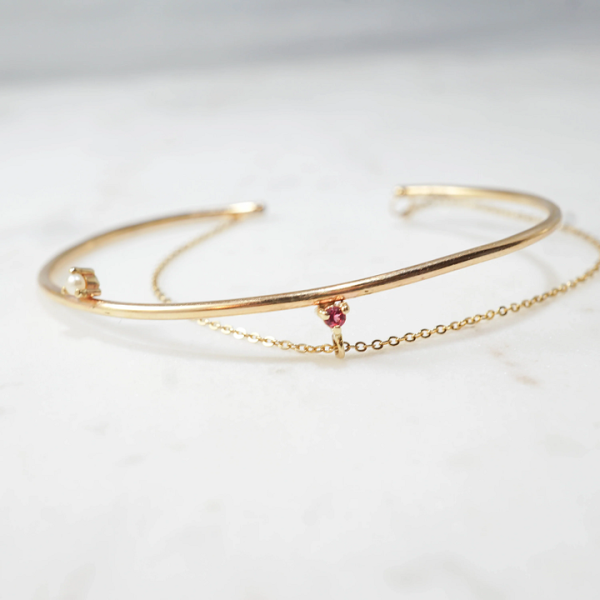 Delicate Sterling Silver Bangle Bracelets Wholesale Diamond Pearl Ladies Chain Bracelets and Bangles