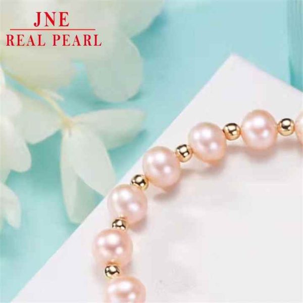 Freshwater Pearl Orange Bee Insect Bracelet Design Style Valentine's Day Gift Bracelet Ornament