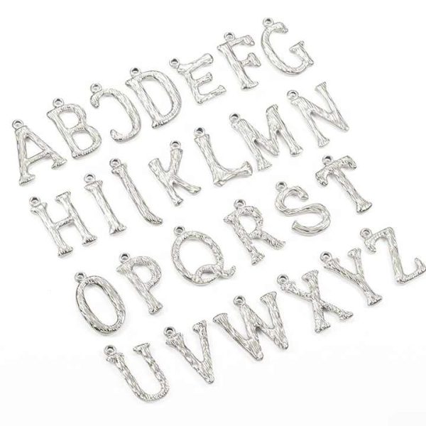 Custom 18K Gold Vacuum Plated 3D Jewelry 26 A-Z Initial Letter Pendant Stainless Steel Letter Pendant