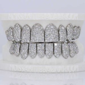 Mosaic/Snow VVS Moissanite Diamond gold silver and Silver Grillz Fine Pendants & Charms Style up and Fashionable