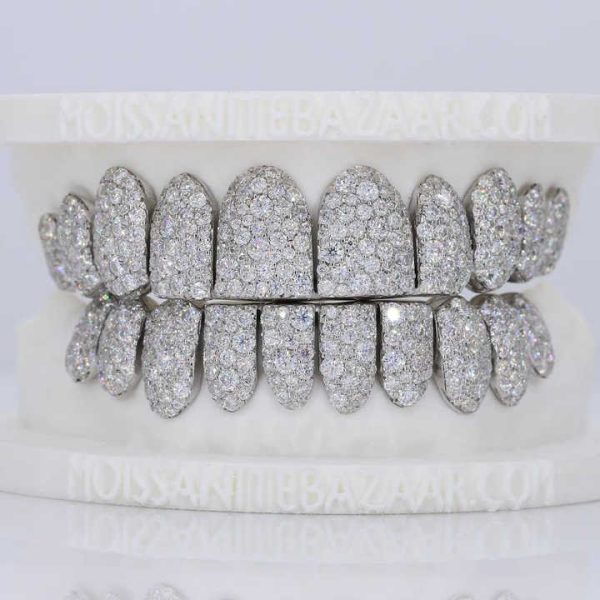 Mosaic/Snow VVS Moissanite Diamond gold silver and Silver Grillz Fine Pendants & Charms Style up and Fashionable