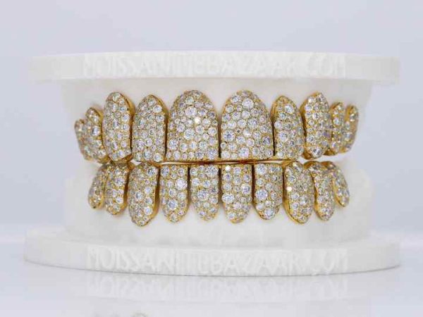 Mosaic/Snow VVS Moissanite Diamond gold silver and Silver Grillz Fine Pendants & Charms Style up and Fashionable